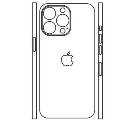Hydrogel - zadní ochranná fólie (full cover) - iPhone 13 Pro, typ výřezu 6