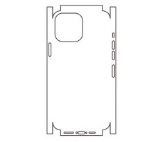 Hydrogel - matná zadní ochranná fólie (full cover) - iPhone 13 Pro, typ výřezu 7