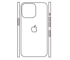 Hydrogel - matná zadní ochranná fólie (full cover) - iPhone 13 Pro, typ výřezu 5