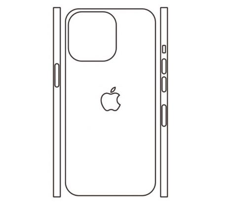 Hydrogel - matná zadní ochranná fólie (full cover) - iPhone 13 Pro, typ výřezu 5