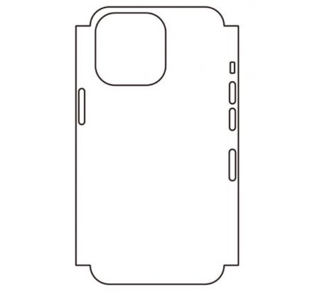 Hydrogel - matná zadní ochranná fólie (full cover) - iPhone 13 Pro, typ výřezu 3 