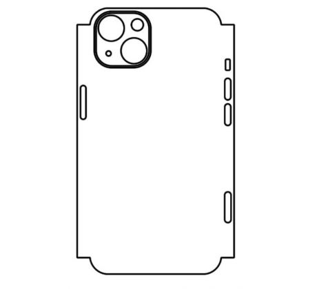 Hydrogel - zadní ochranná fólie (full cover) - iPhone 13, typ výřezu 3