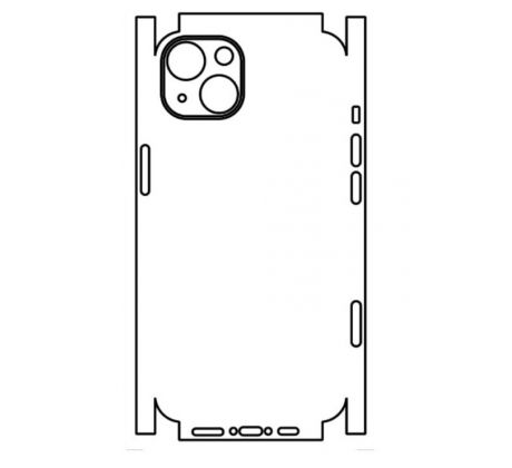 Hydrogel - zadní ochranná fólie (full cover) - iPhone 13, typ výřezu 6