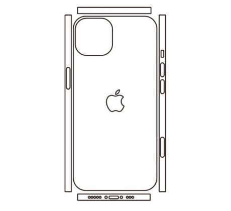 Hydrogel - zadní ochranná fólie (full cover) - iPhone 13, typ výřezu 7