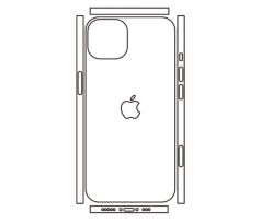 Hydrogel - matná zadní ochranná fólie (full cover) - iPhone 13, typ 7