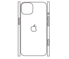 Hydrogel - matná zadní ochranná fólie (full cover) - iPhone 13, typ 4