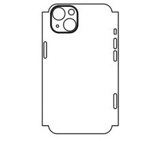 Hydrogel - zadní ochranná fólie (full cover) - iPhone 13 mini, typ výřezu 3