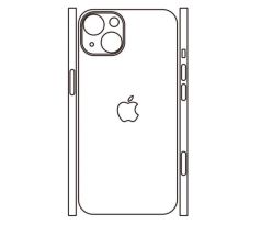 Hydrogel - zadní ochranná fólie (full cover) - iPhone 13 mini, typ výřezu 5