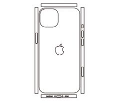 Hydrogel - zadní ochranná fólie (full cover) - iPhone 13 mini, typ výřezu 7