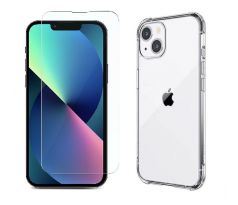 2PACK - Ochranné tvrzdené sklo + transparentní kryt pro iPhone 13 mini 