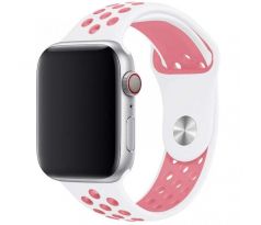 Řemínek pro Apple Watch (38/40/41mm) Sport, white-pink (velikost L)