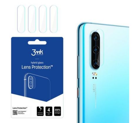 4x Hybridní flexibilní ochranné sklo zadní kamery - Huawei P30