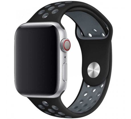 Řemínek pro Apple Watch (38/40/41mm) Sport, black-grey (velikost L)