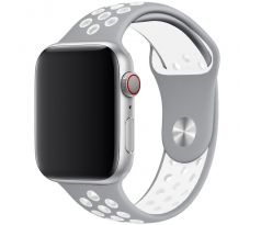Řemínek pro Apple Watch (38/40/41mm) Sport, grey-white  (velikost L)