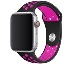 Řemínek pro Apple Watch (38/40/41mm) Sport, black-pink  (velikost L)
