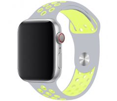 Řemínek pro Apple Watch (38/40/41mm) Sport, grey-yellow  (velikost L)