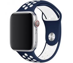 Řemínek pro Apple Watch (42/44/45mm) Sport, blue-white (velikost L)