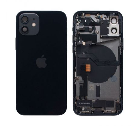 Apple iPhone 12 - Zadní housing s předinstalovanými díly (černý)