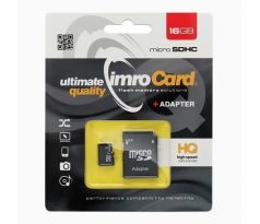 MicroSDHC Card 16GB 10 class + adapter SD