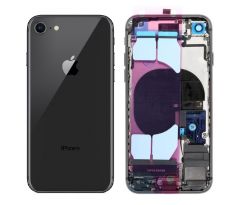 iPhone 8 - Zadní kryt - housing iPhone 8 - černý s malými díly