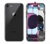 iPhone 8 - Zadní kryt - housing iPhone 8 - černý s malými díly