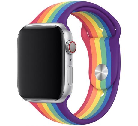 Řemínek pro Apple Watch (38/40/41mm) Sport Band, Rainbow, velikost S/M