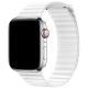 Koženkový řemínek Leather Loop pro Apple Watch (42/44/45mm) White