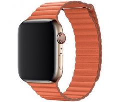 Koženkový řemínek Leather Loop pro Apple Watch (38/40/41mm) Sunset Orange