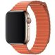 Koženkový řemínek Leather Loop pro Apple Watch (38/40/41mm) Sunset Orange