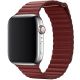 Koženkový řemínek Leather Loop pro Apple Watch (42/44/45mm) Red