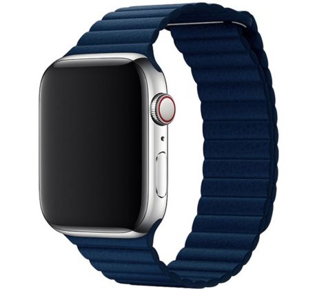 Koženkový řemínek Leather Loop pro Apple Watch (38/40/41mm) Navy Blue