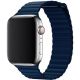 Koženkový řemínek Leather Loop pro Apple Watch (38/40/41mm) Navy Blue