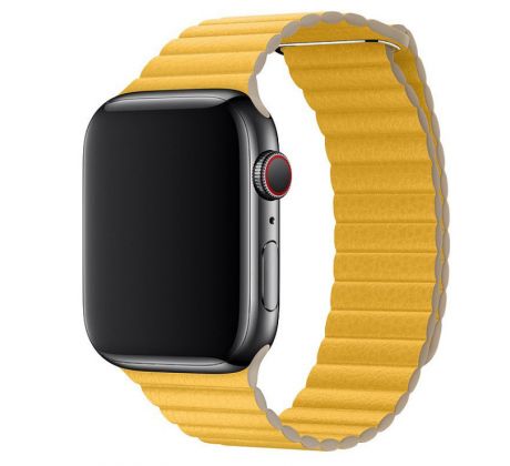 Koženkový řemínek Leather Loop pro Apple Watch (42/44/45mm) Meyer Lemon