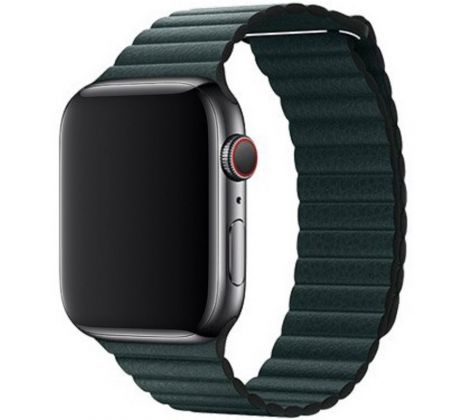 Koženkový řemínek Leather Loop pro Apple Watch (38/40/41mm) Forest Green