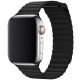 Koženkový řemínek Leather Loop pro Apple Watch (42/44/45mm) Black