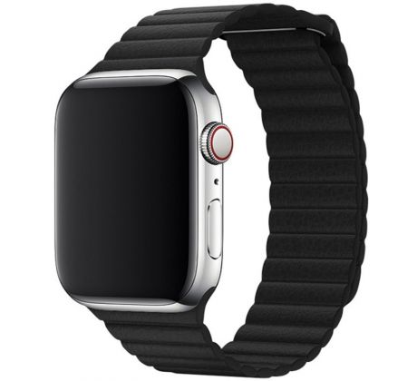 Koženkový řemínek Leather Loop pro Apple Watch (38/40/41mm) Black