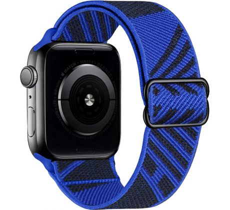 Scrunchie řemínek pro Apple Watch (42/44/45mm) Black Blue