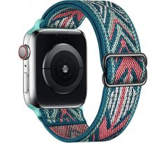 Scrunchie řemínek pro Apple Watch (38/40/41mm) Bohemia Pin Green