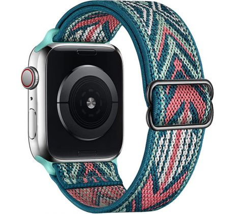 Scrunchie řemínek pro Apple Watch (42/44/45mm) Bohemia Pin Green