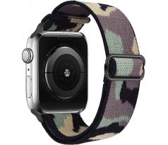 Scrunchie řemínek pro Apple Watch (38/40/41mm) Camouflage Green