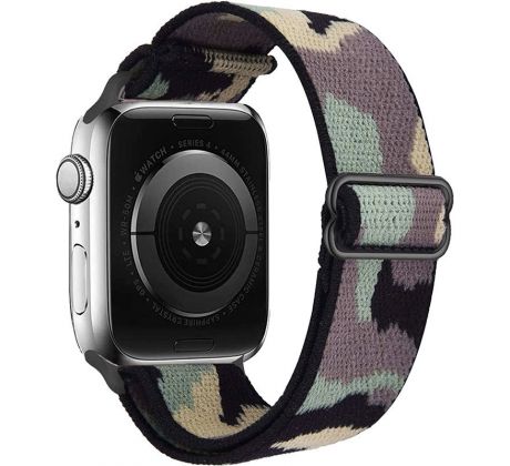 Scrunchie řemínek pro Apple Watch (38/40/41mm) Camouflage Green