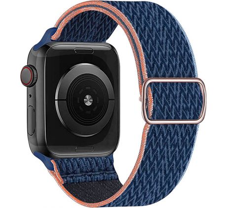 Scrunchie řemínek pro Apple Watch (38/40/41mm) Midnight Blue Orange