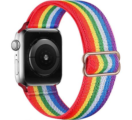 Scrunchie řemínek pro Apple Watch (42/44/45mm) Rainbow