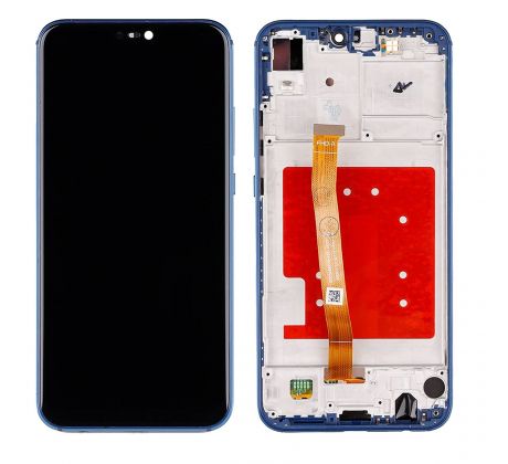 LCD displej + dotyková plocha pro Huawei P20 Lite, Blue s rámem