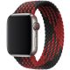 Řemínek pro Apple Watch (42/44/45mm) Elastic Nylon, velikost 135-150mm - Black Red