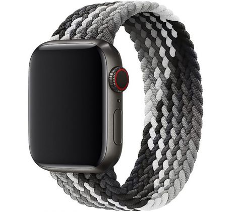 Řemínek pro Apple Watch (42/44/45mm) Elastic Nylon, velikost 135-150mm - Black Clever