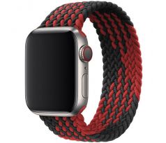 Řemínek pro Apple Watch (42/44/45mm) Elastic Nylon, velikost 150-165mm - Black Red