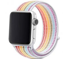 Nylonový řemínek pro Apple Watch (42/44/45mm) Eatch White Rainbow 