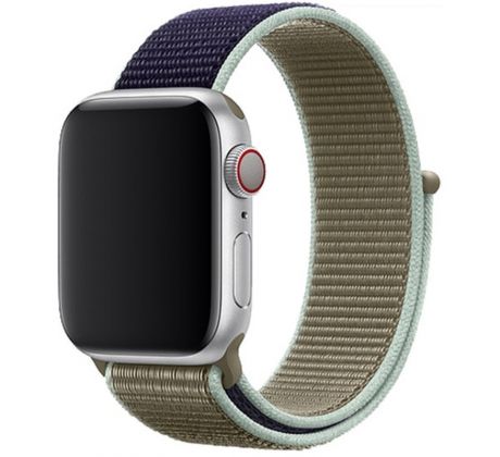 Nylonový řemínek pro Apple Watch (42/44/45mm) Khaki Blue