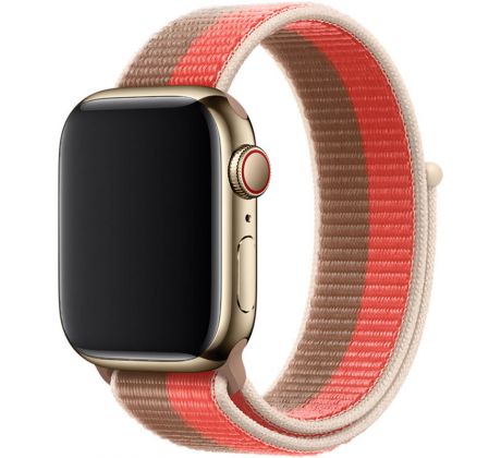 Nylonový řemínek pro Apple Watch (42/44/45mm) Pink Pomelo Tan